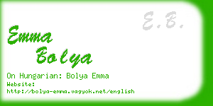 emma bolya business card